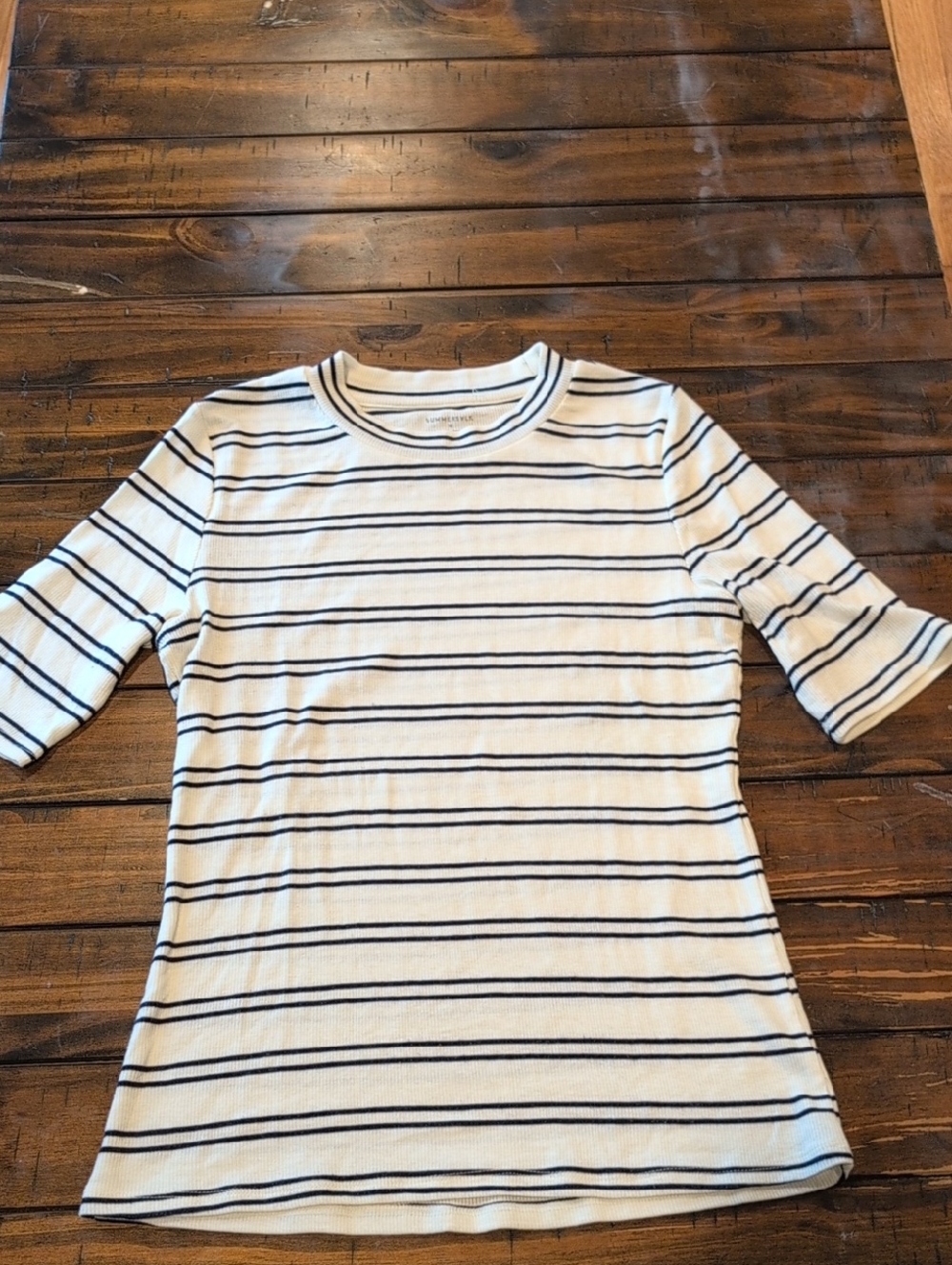 Summersalt The Softest Ribbed Elbow Sleeve Tee